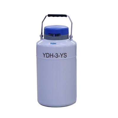 Tanque de nitrógeno para transporte seco, Haier modelo YDH-3-YS. Capacidad para 3L de LN2